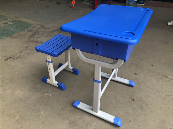 ABS深藍(lán)色單人課桌椅